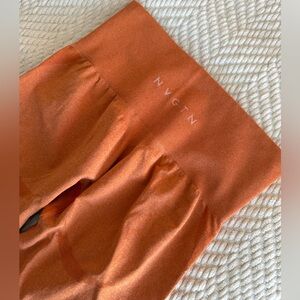 NVGTN Orange High-Waist Seamless Leggings